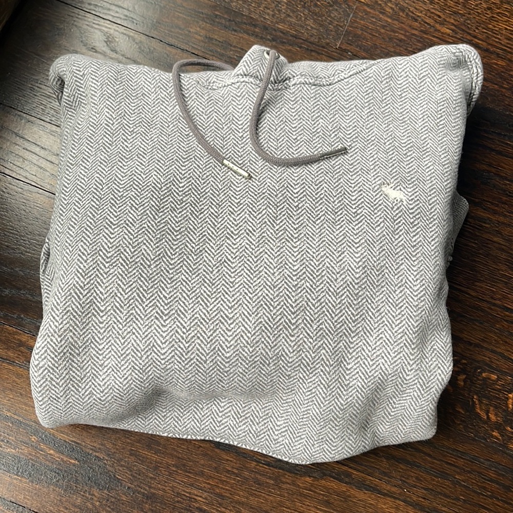 Abercrombie & Fitch Gray Signature Icon Soft A&F fleece Hoodie Size Men's Small